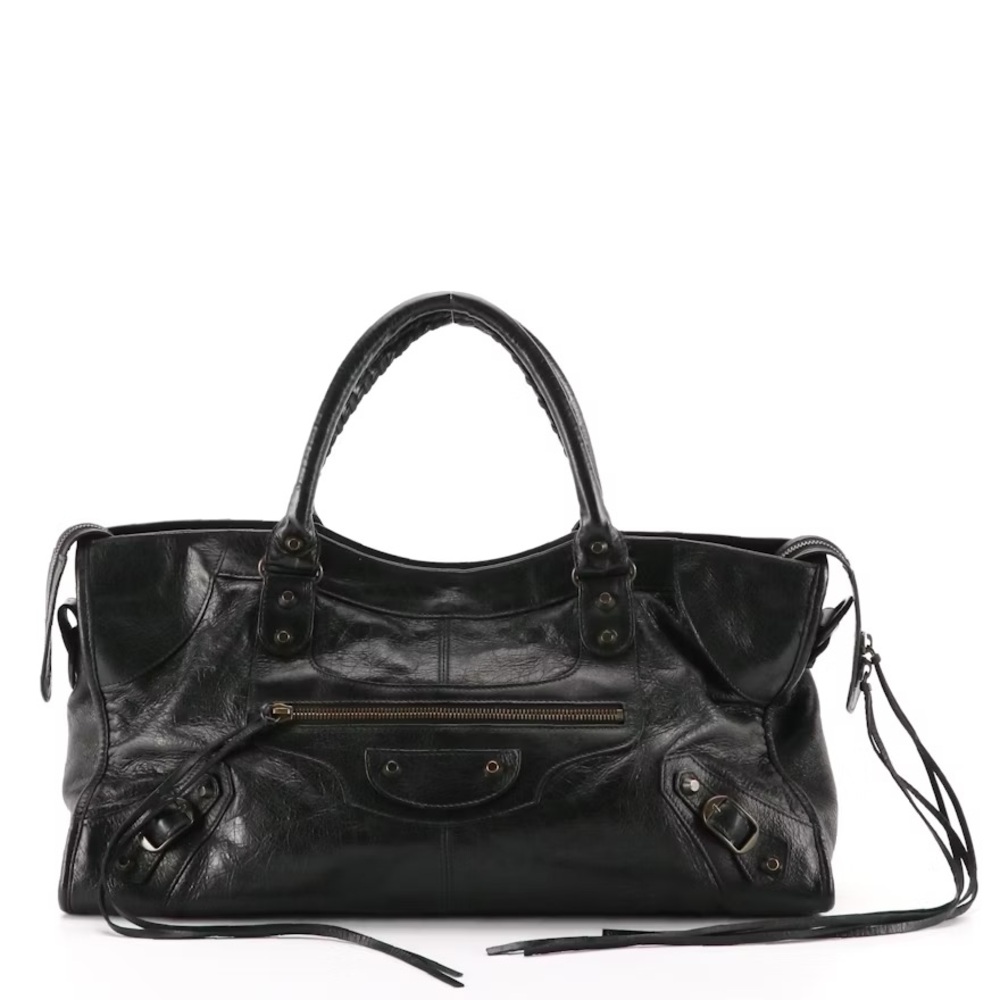 Balenciaga WOMEN'S LE CITY BAG MEDIUM IN BLACK